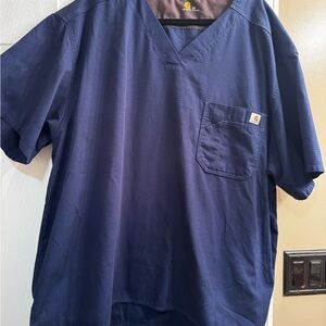 Men’s 3X navy blue Carhartt scrub top